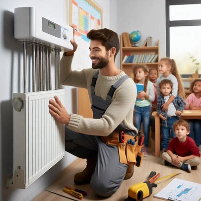 installing heating systems in classrooms